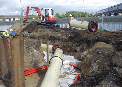 dévoiement des réseaux d'eau potable et raccordement à Bordeaux par Sobebo