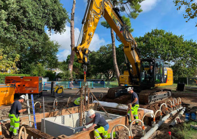 Sobebo construit un groupe de pompage des eaux pluviales à Arès