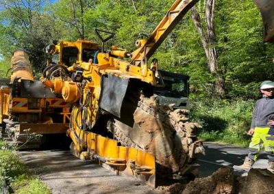 Variante envionnementale pour réaliser une tranchée de 22 cm